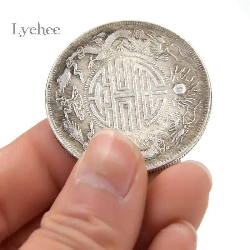 Antique Copper Double Dragons Coin – Feng Shui Symbol of Prosperity and Good Fortune