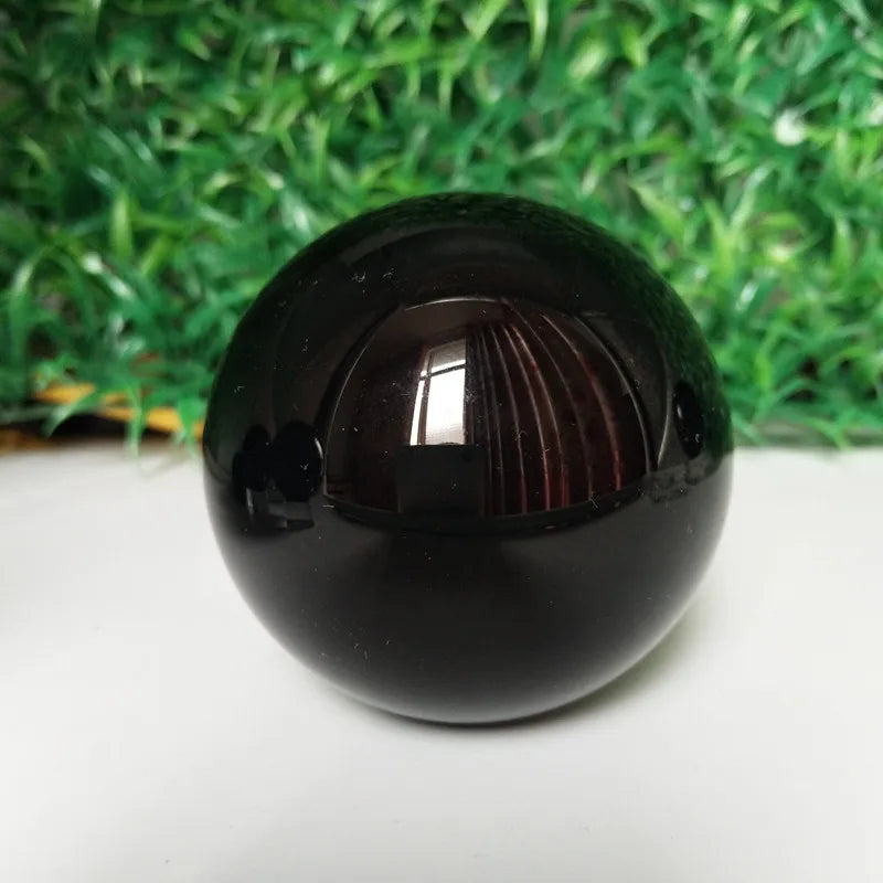 Natural Obsidian Stone Crystal ball home decoration Sphere Diviner Circular Crystals Wedding Photography Accessories