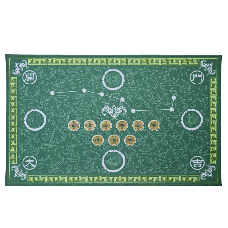 Chinese Feng Shui Wufu Linmen Five Elements Coin & Bagua Big Dipper Non-Slip Door Mat
