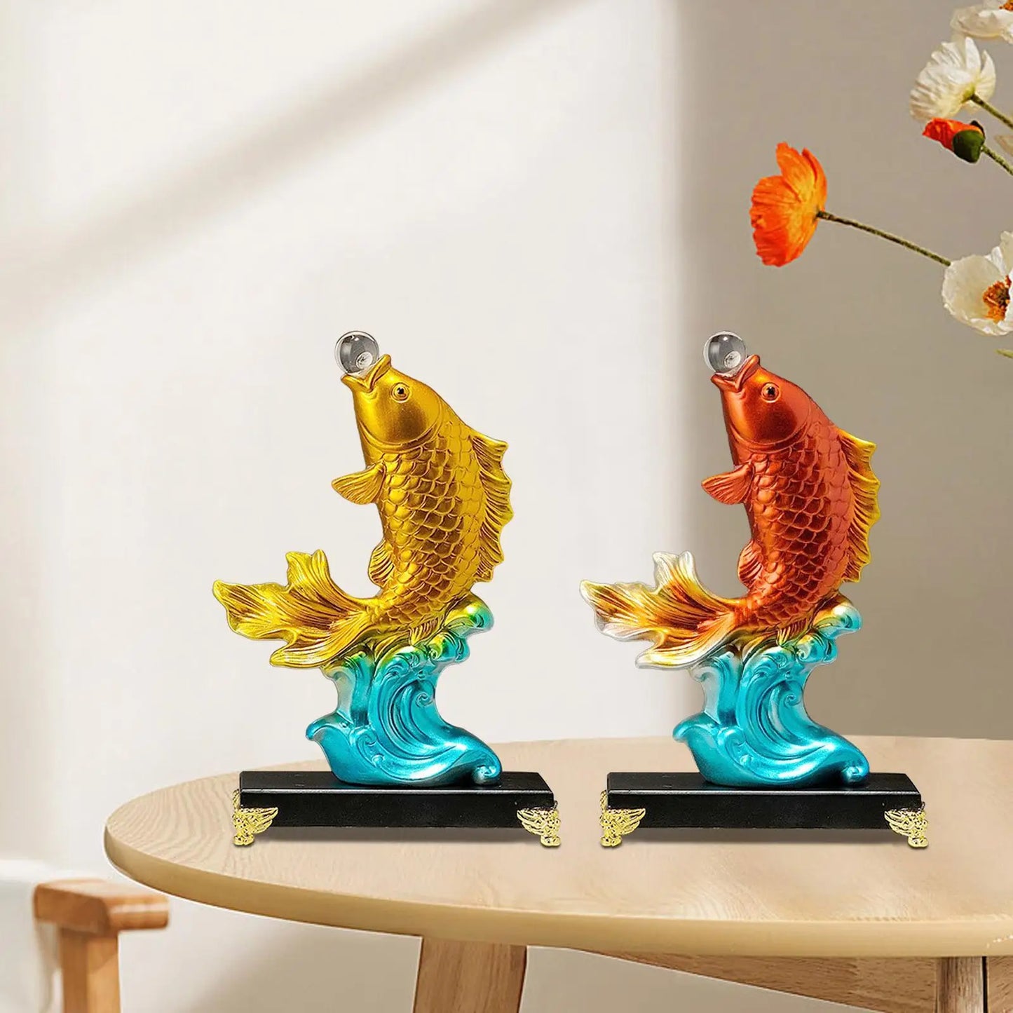 Koi Fish Statue - Prosperity Sculpture and Feng Shui Decor