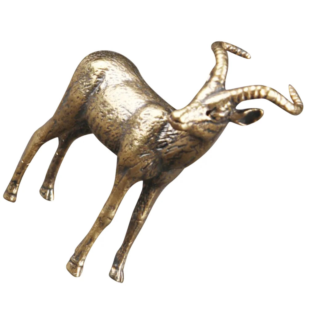Brass Goat Figurine – Chinese Zodiac Feng Shui Decoration