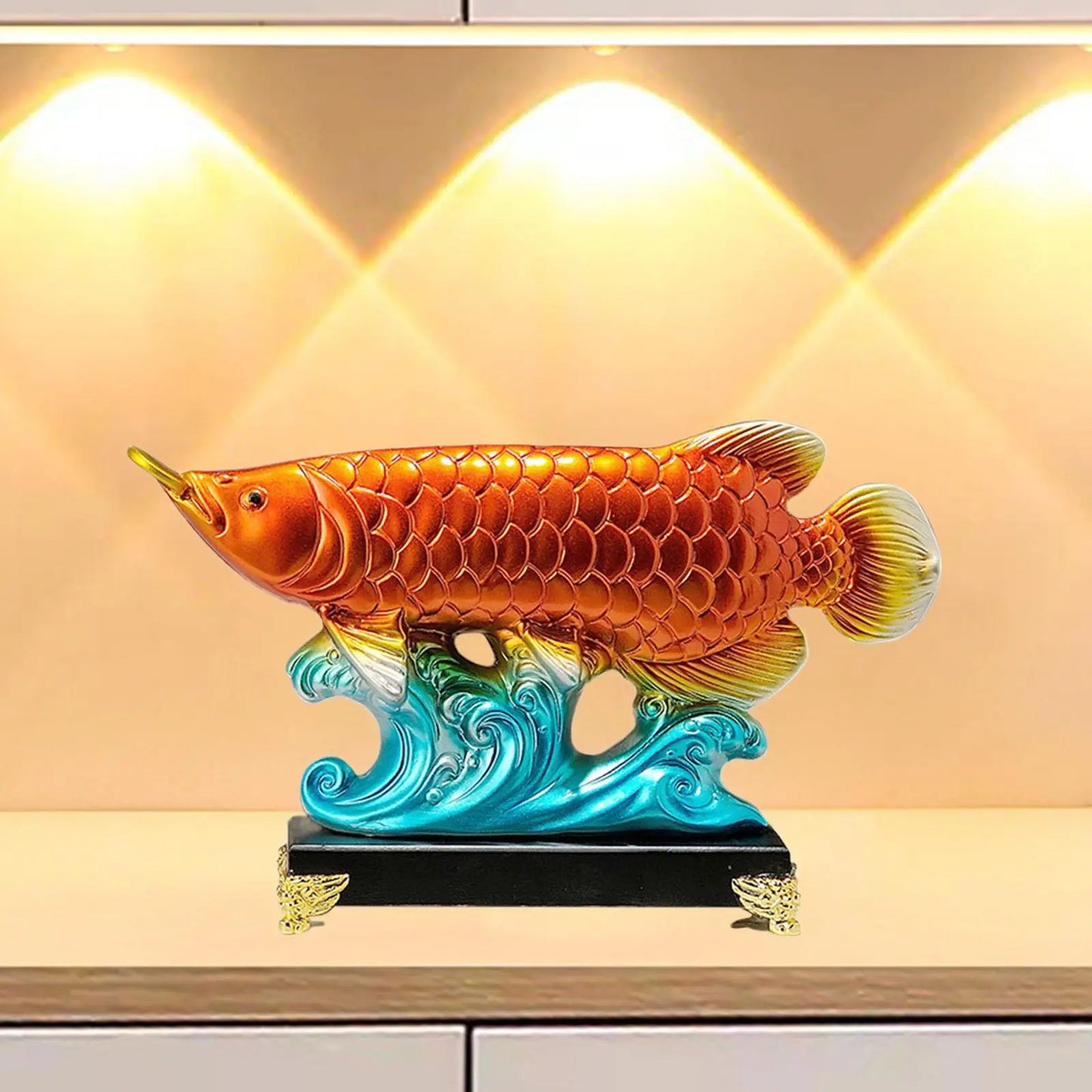Koi Fish Statue - Prosperity Sculpture and Feng Shui Decor