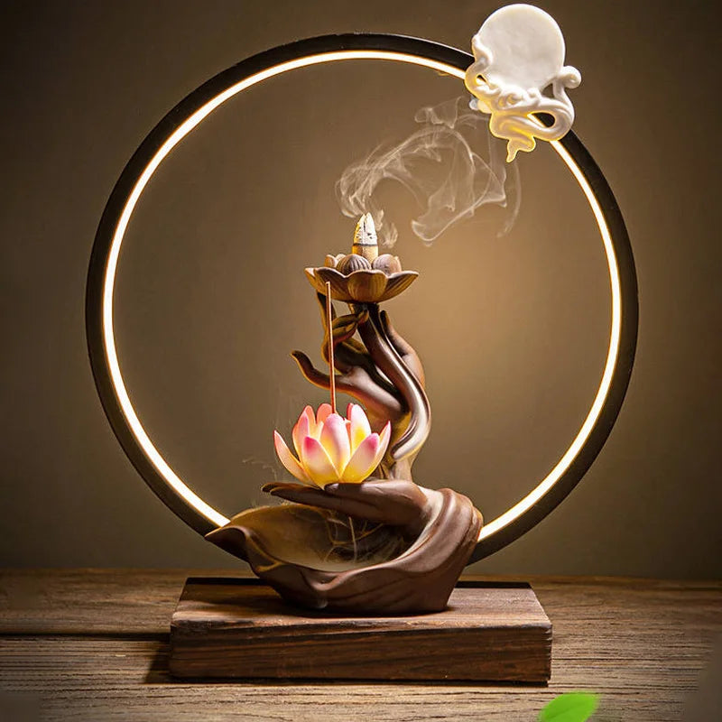 Backflow Incense Buddha Hand Burner
