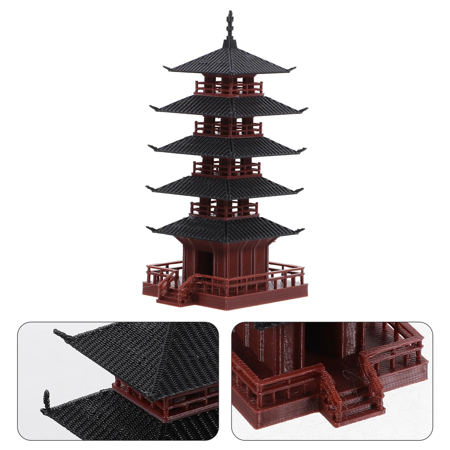 Miniature Pagoda Tower Statue - Exquisite Micro Landscape Decoration