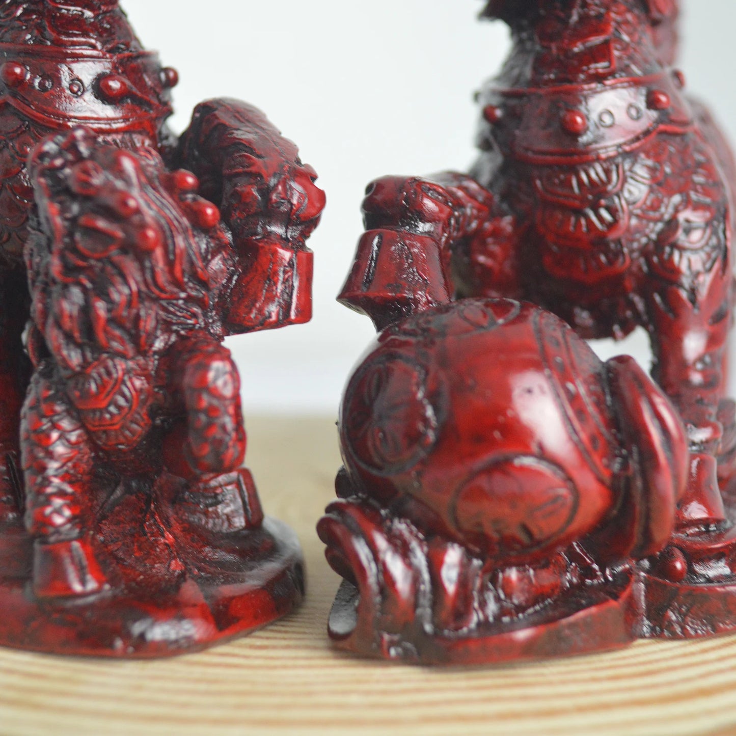 Brass Qilin Statues Set - Male & Female Feng Shui Divine Beasts