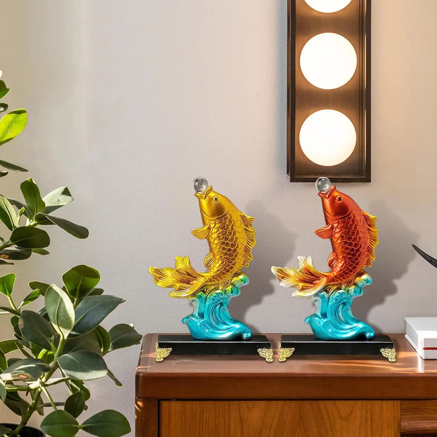 Koi Fish Statue - Prosperity Sculpture and Feng Shui Decor