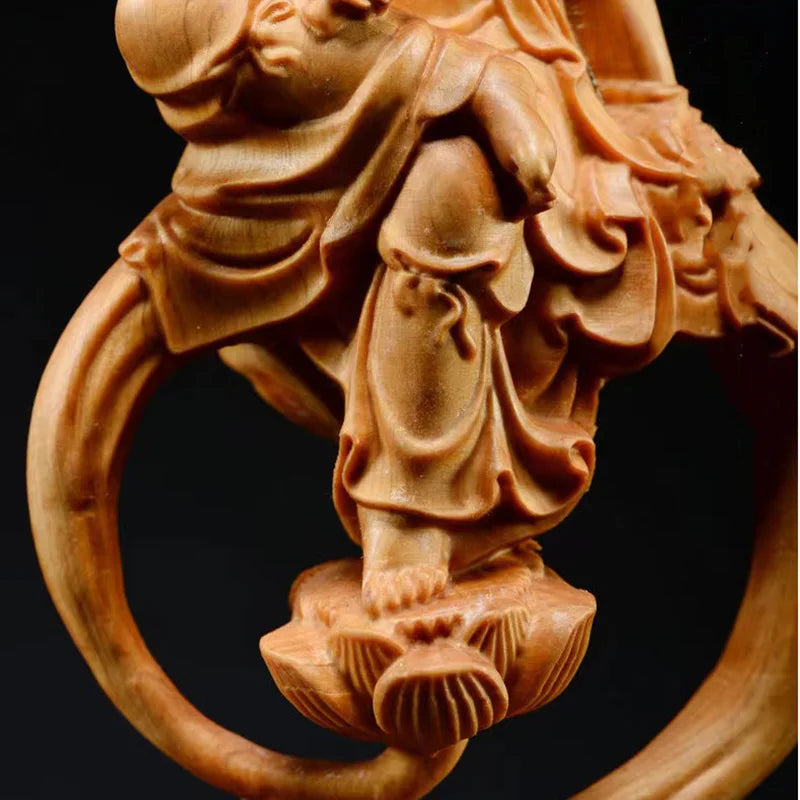 Wooden Guanyin Buddha Bodhisattva Statue