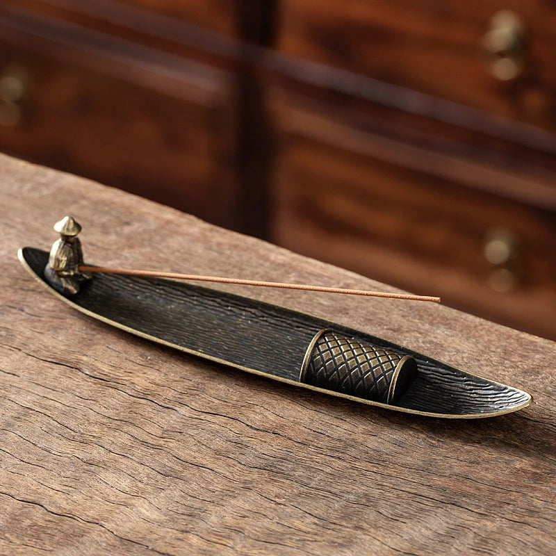 Incense Holder – Old Men Fishing Boat Japanese Style