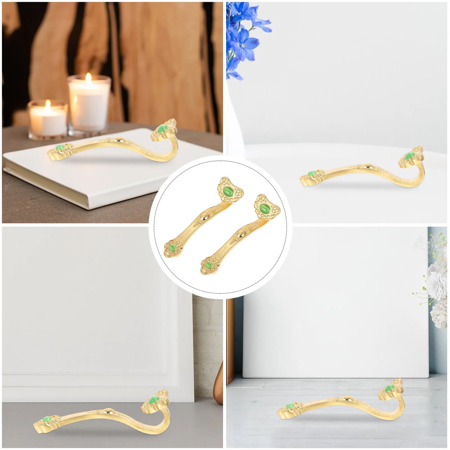 Zinc Alloy Ruyi Decor Home Delicate Model Ornament Adornment Desktop Porch Office