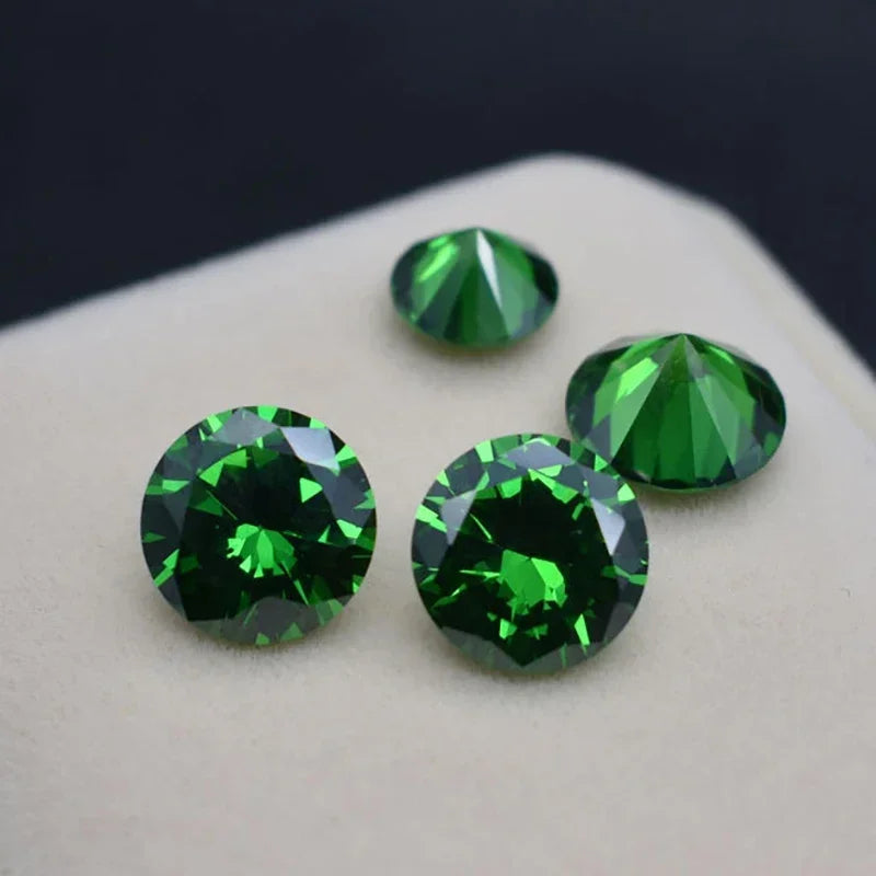 Loose Bulk Synthetic Emerald Corundum Crystals for Jewelry Making