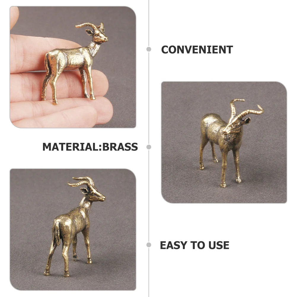 Brass Goat Figurine – Chinese Zodiac Feng Shui Decoration