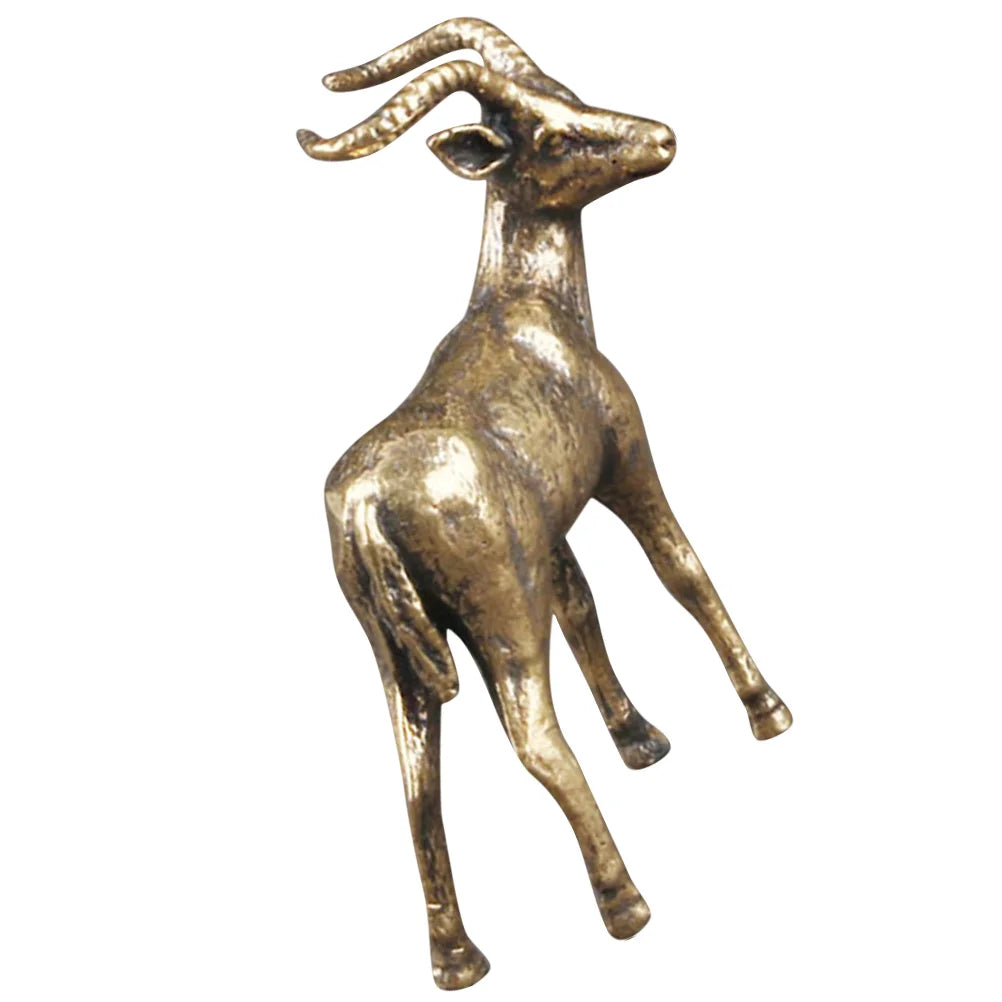 Brass Goat Figurine – Chinese Zodiac Feng Shui Decoration