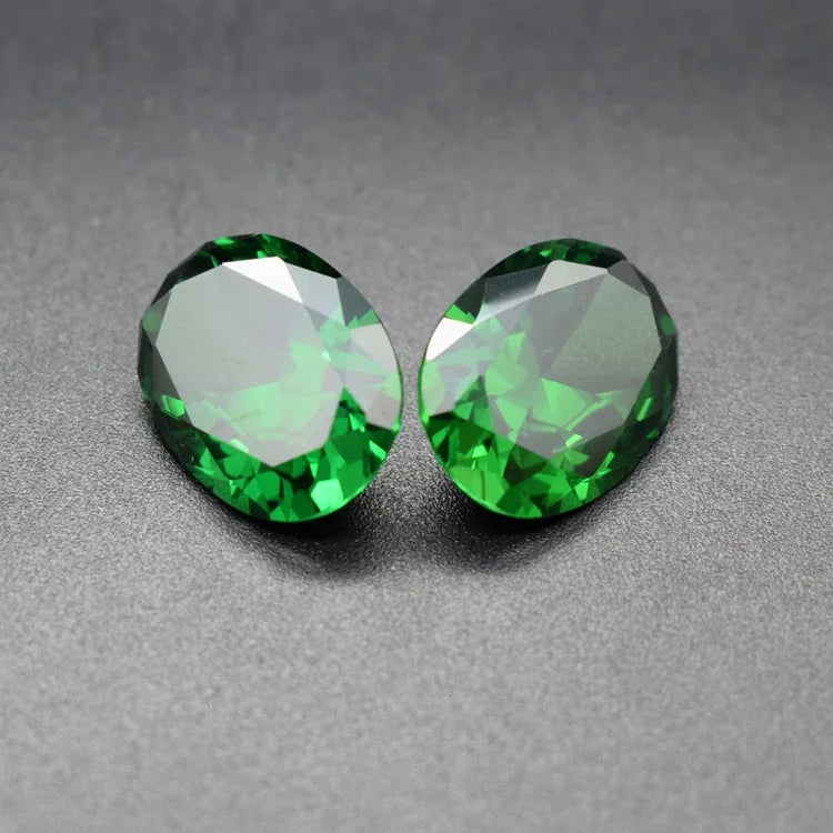 Loose Bulk Synthetic Emerald Corundum Crystals for Jewelry Making