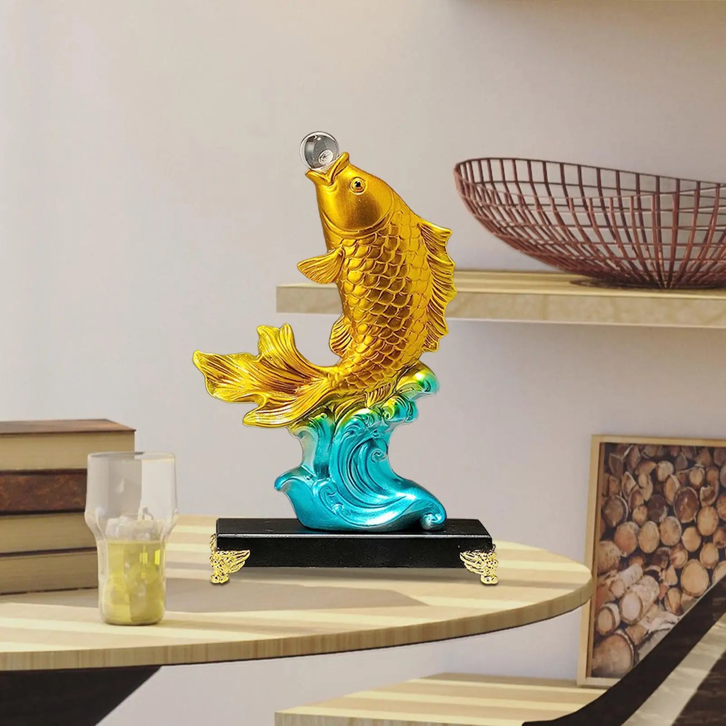Koi Fish Statue - Prosperity Sculpture and Feng Shui Decor