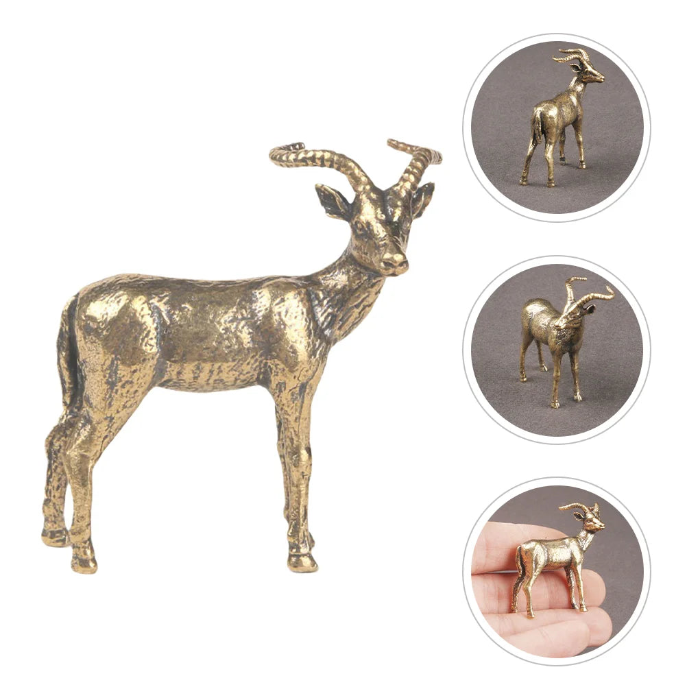 Brass Goat Figurine – Chinese Zodiac Feng Shui Decoration
