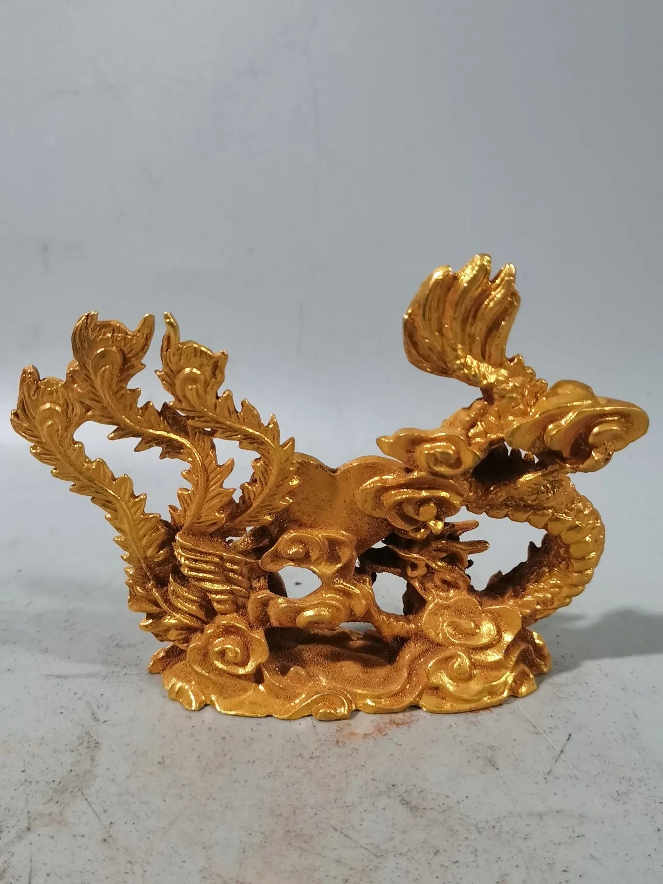 Copper Animal Sculpture - Sand Gold Metal Decor for Home and Office