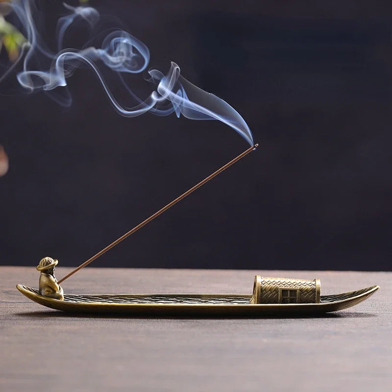 Incense Holder – Old Men Fishing Boat Japanese Style