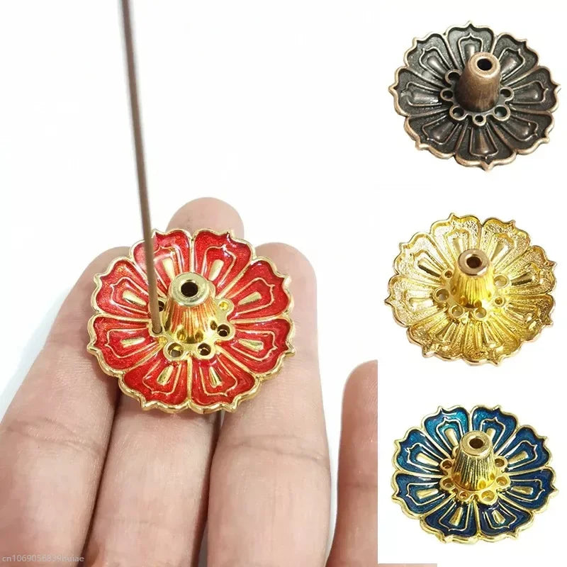 Lotus Alloy Incense Burner Stick Holder