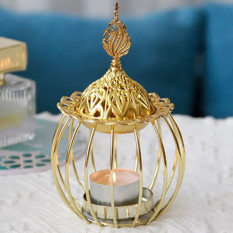 Arabic Gold Incense Burner and Candle Holder
