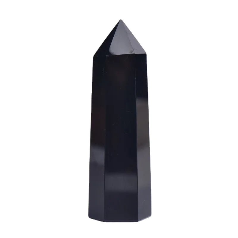 Natural Obsidian Obelisk Dragon Crystal – Healing Stone and Home Decor