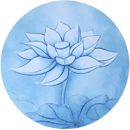 Round Lotus Flower Foldable Yoga and Meditation Mat for Women