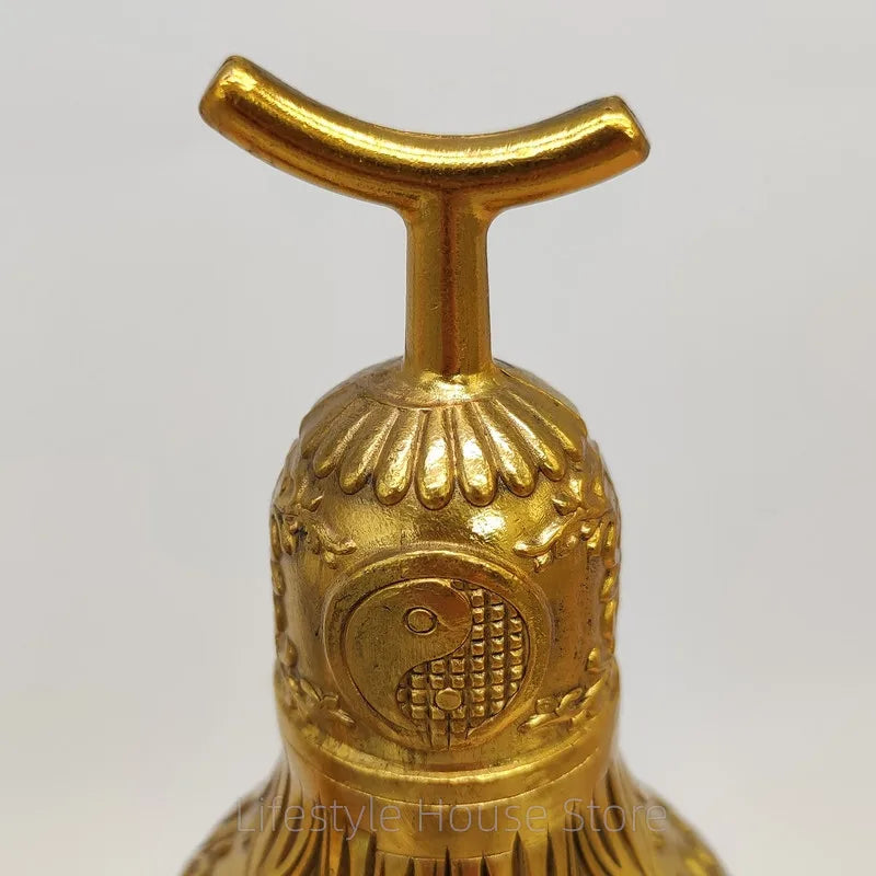 Brass Wu Lou Hu Lu Gourd: Feng Shui Symbol of Good Luck and Wealth