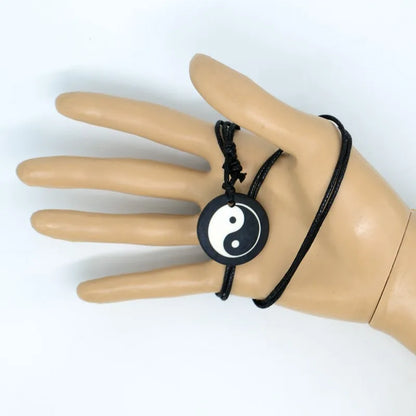 Tai Chi Yin & Yang Yak Bone Pendant Necklace – Unique Amulet for Good Luck