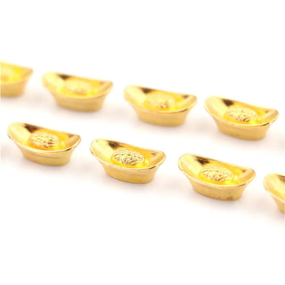 Chinese Gold Ingot Ornaments - Feng Shui Wealth Yuanbao Lucky Charms