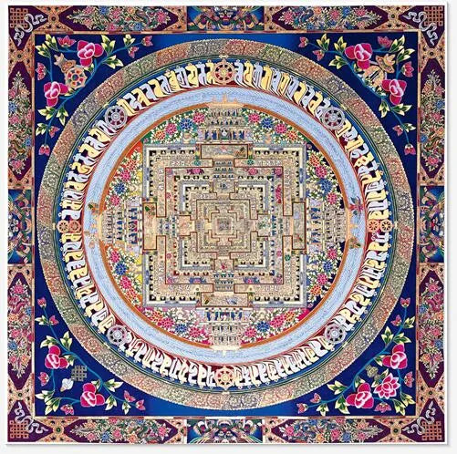 Handcrafted Tibetan Mandala Thangka – Spiritual Art for Meditation