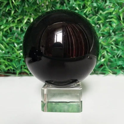 Natural Obsidian Stone Crystal ball home decoration Sphere Diviner Circular Crystals Wedding Photography Accessories