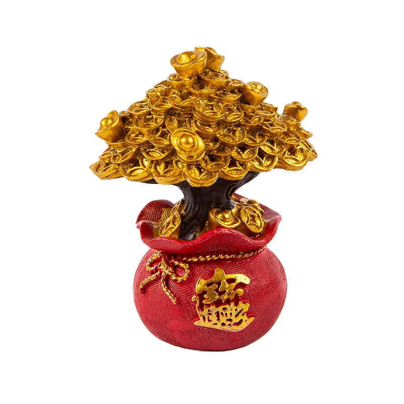 Natural Crystal Bonsai Money Tree - Feng Shui Wealth and Luck Decor