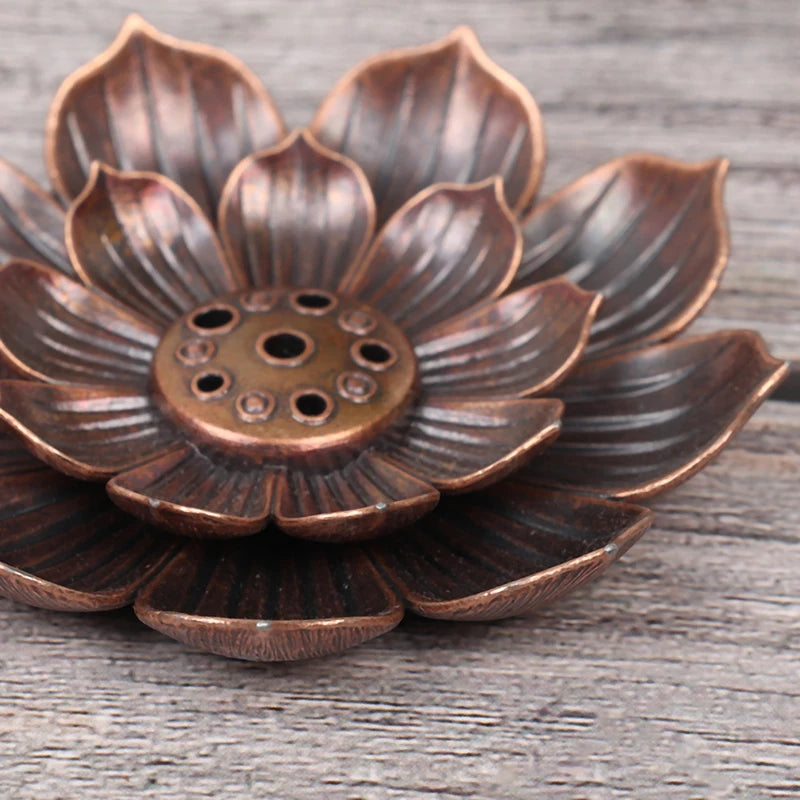 Incense Burner Alloy  – Lotus Design Stick Holder