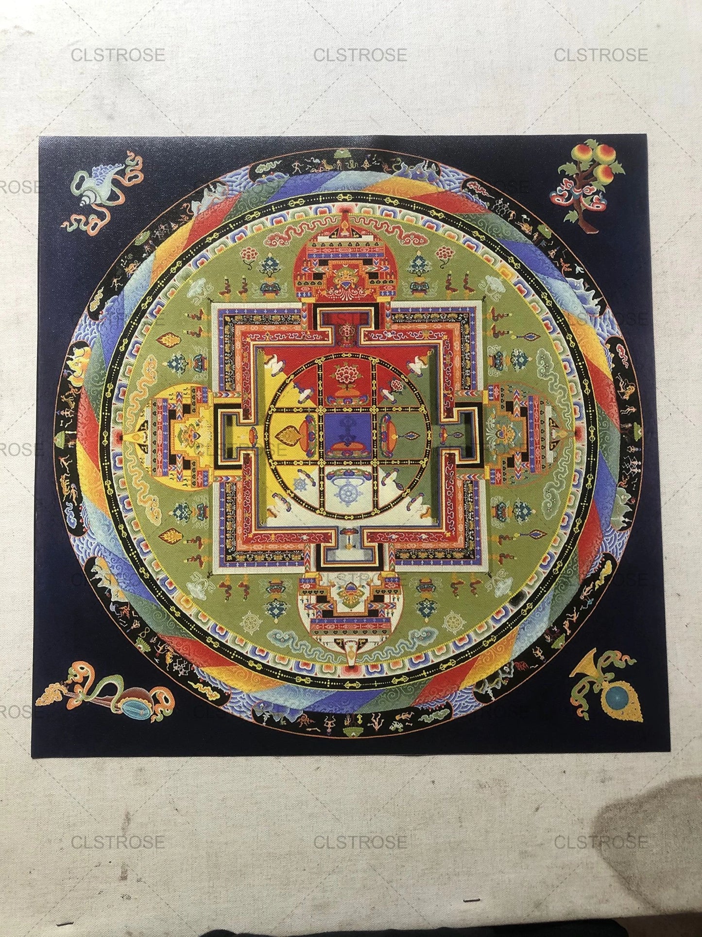 Handcrafted Tibetan Mandala Thangka – Spiritual Art for Meditation