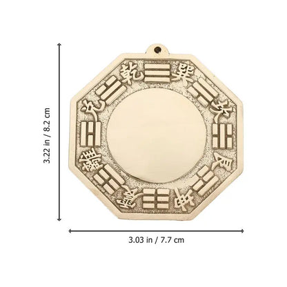 Pure Copper Bagua Mirror - Feng Shui Ornament for Harmony and Protection