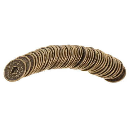 Chinese Fortune Alloy Coins - Feng Shui Lucky Coins for Prosperity 50pcs