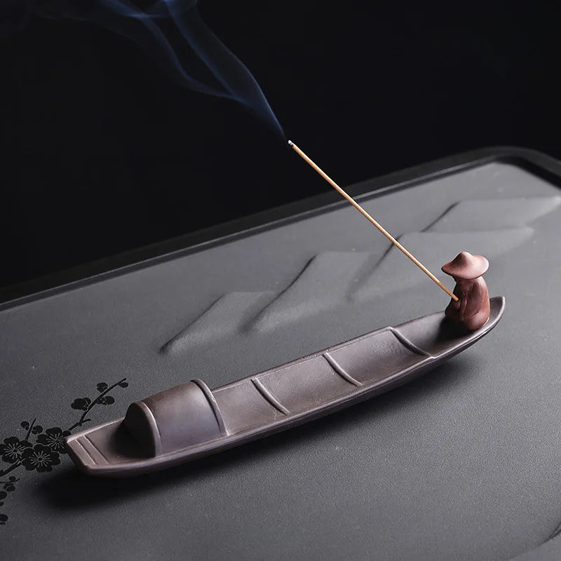 Fisherman Fishing Incense Stick Holder