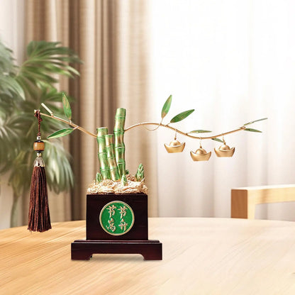 Creative Resin Bamboo Ornament – Feng Shui Symbol of Prosperity and Success for Home Decor and Gifting