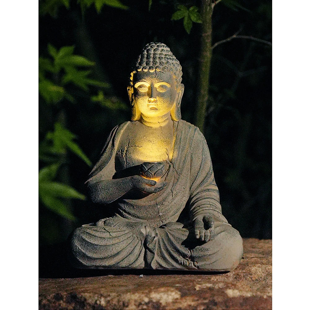 Solar Buddha Statue Sculpture