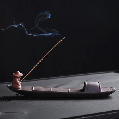 Fisherman Fishing Incense Stick Holder