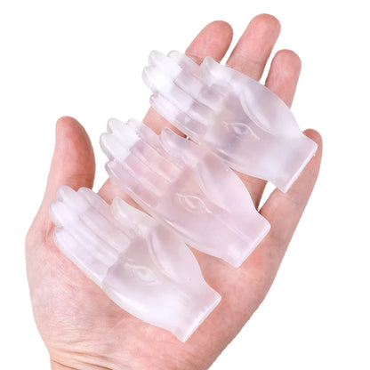 Natural White Selenite Hamsa Hand Figurine – Protection and Healing