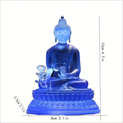 Buddha Statue Ornament, Symbolizing Good Luck, Good Health, Resin Handicraft Statue, Chinese Tantric Medicine Master Buddha