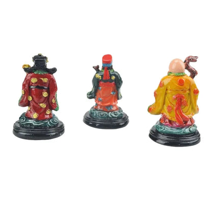 Feng Shui Three Gods Figurines - Fu Lu Shou Statues for Prosperity and Good Fortune