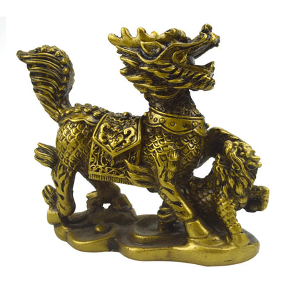 Feng Shui Resin Chi Lin Qi Lin Statues