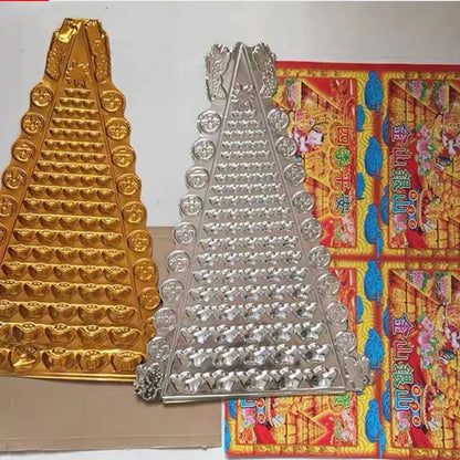 Chinese Joss Paper Gold and Silver Mountain Ancestor Money – Offerings for Ancestral Worship