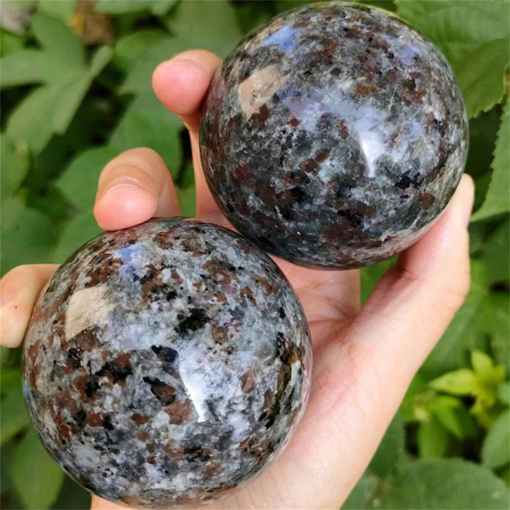 Natural Yooperlite Crystal Ball – Flame Stone for Healing, Meditation, and Spiritual Growth