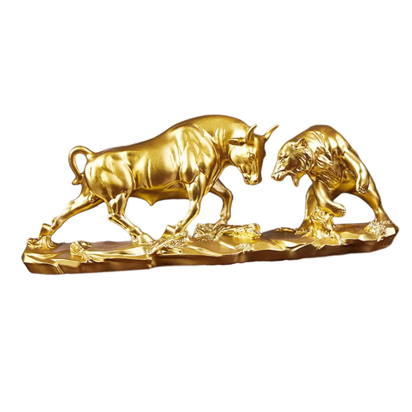 Feng Shui Bear and Bull Statue - Symbol of Market Strength