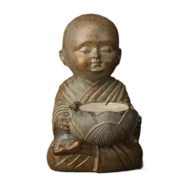 Zen Small Buddha Statue Candlestick