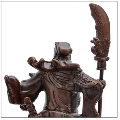 Chinese Feng Shui Guan Gong Statue  Resin Sculpture Historical Mythological Figure  Home Room Office Wealth Gathering Statue