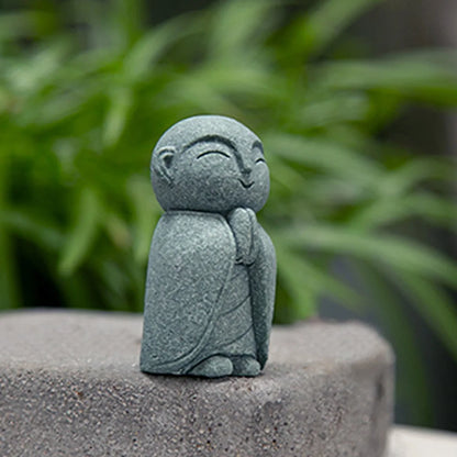 Stone Statue Little Buddhist Monks