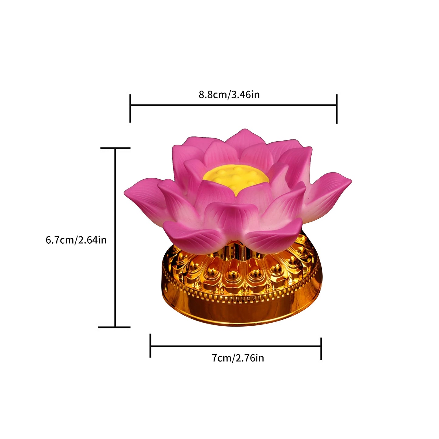 Colorful Lotus Lamp LED Buddha